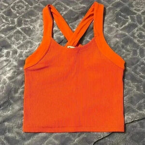Athleta Orange Crop Top